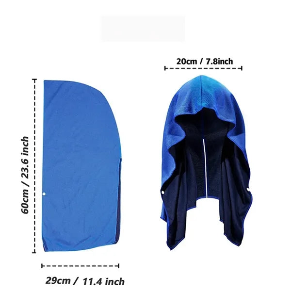 Breathable UPF 50 Quick-Dry Cooling Outdoor Hoodie Towel