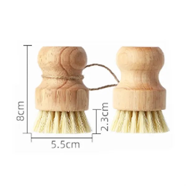 Eco-Friendly Wooden Dish Scrub Brush with Natural Bristles