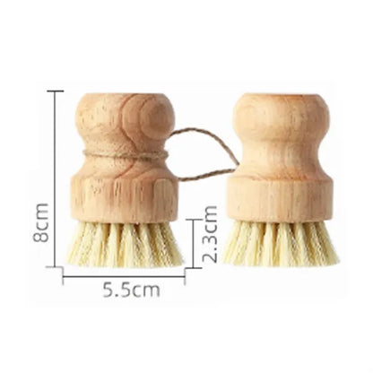 Eco-Friendly Wooden Dish Scrub Brush with Natural Bristles