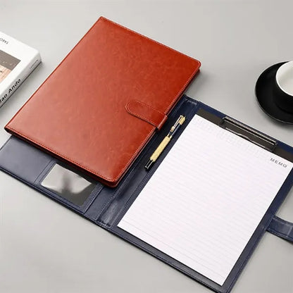 PU Leather A4 Portfolio Folder with Clipboard