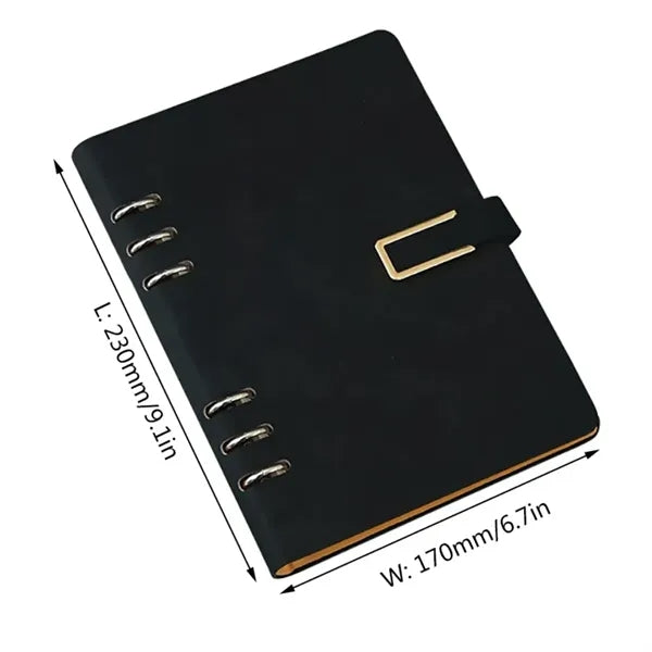 A5 PU Leather Refillable Notebook with Metal Buckle