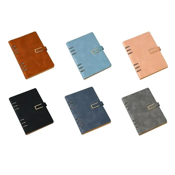 A5 PU Leather Refillable Notebook with Metal Buckle