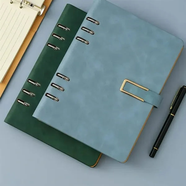 A5 PU Leather Refillable Notebook with Metal Buckle