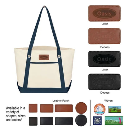 Medium Cotton Canvas Sailing Tote Bag