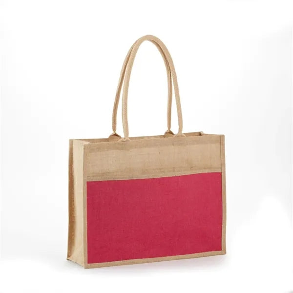 Eco-Friendly 2-Tone Jute Shopping Tote