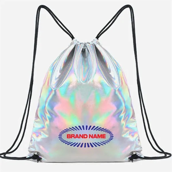 Iridescent Sport Bag Drawstring Backpack