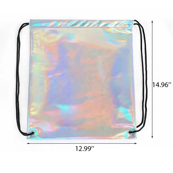 Iridescent Sport Bag Drawstring Backpack