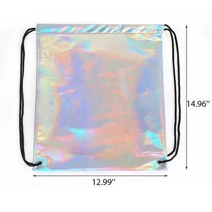 Iridescent Sport Bag Drawstring Backpack