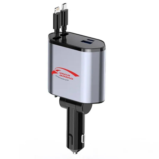120W Fast Charging Retractable Car Charger