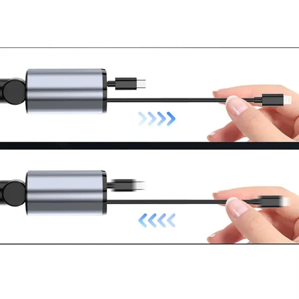 120W Fast Charging Retractable Car Charger
