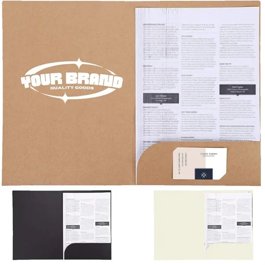 Custom Logo A4  Kraft Paper Document Holder  Folder