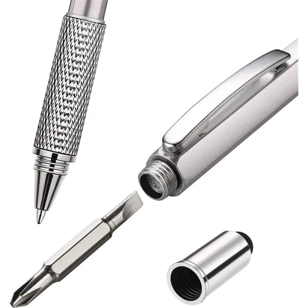 6 in 1 Multitool Tool Ballpoint Pen with Ruler Levelgauge