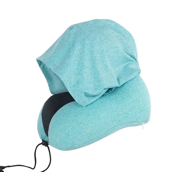 Travel Neck Removable Memory Cotton Hooded U Shaped Pillow