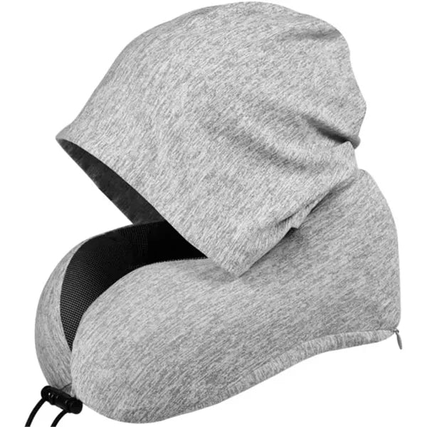 Travel Neck Removable Memory Cotton Hooded U Shaped Pillow