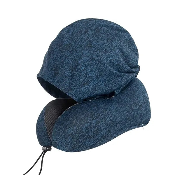 Travel Neck Removable Memory Cotton Hooded U Shaped Pillow