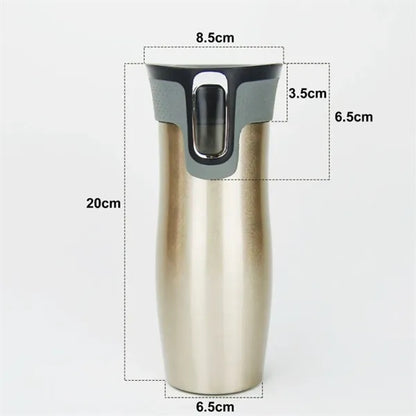 14OZ. Stainless Steel Double Wall Travel Mug Leakage Cups