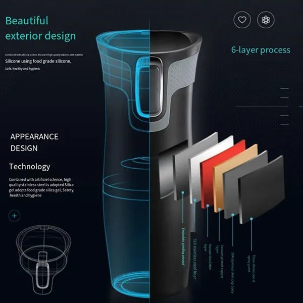 14OZ. Stainless Steel Double Wall Travel Mug Leakage Cups