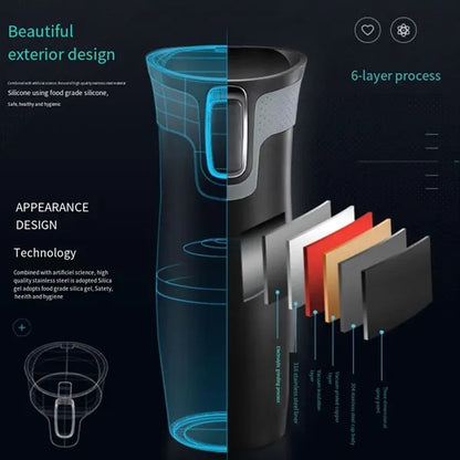 14OZ. Stainless Steel Double Wall Travel Mug Leakage Cups