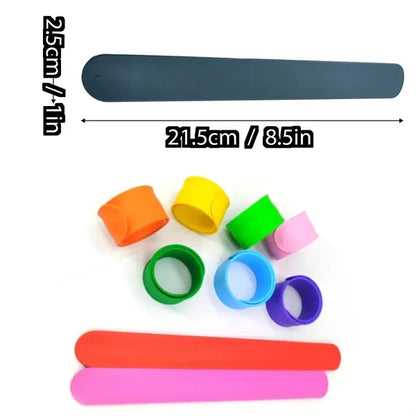 Colorful Wrist Bands Adults Kids Slap Bracelets