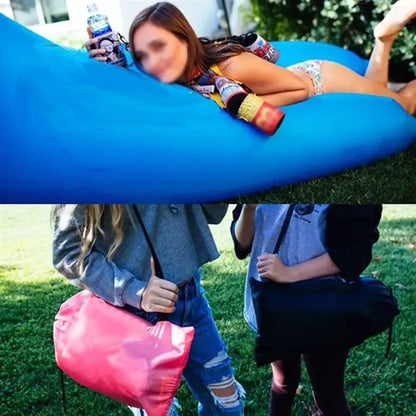 Portable Inflatable Pillow-Headrest Lounger Air Sofa Hammock