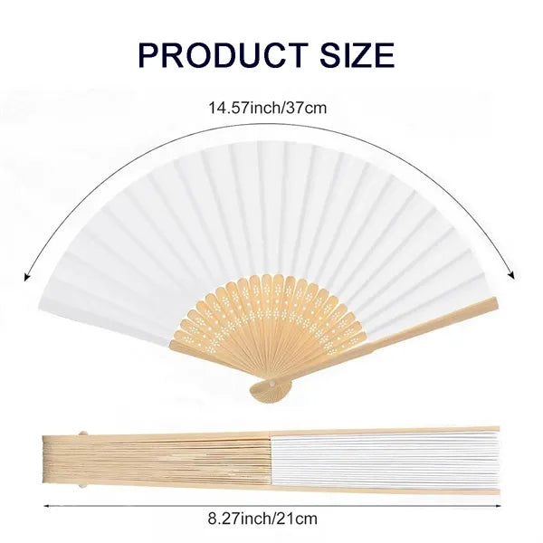 Full-color Folding Bamboo Paper Hand Fan
