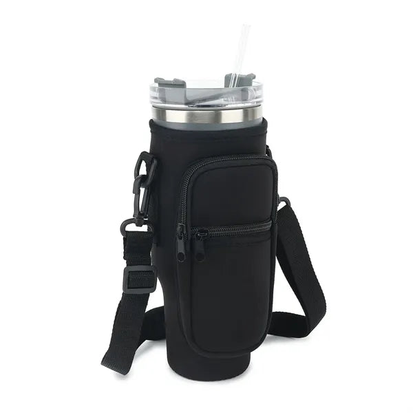 40oz Tumbler Carrier Sleeve with Adjustable Strap.