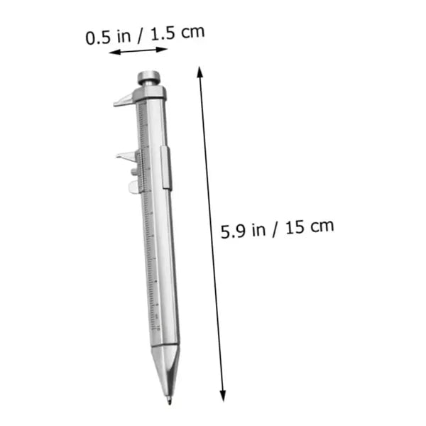 6-in-1 Metal Multi Tool Pen with Ruler and Screwdriver
