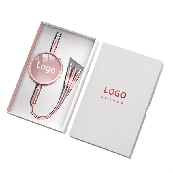 Multi Retractable Charging USB Cable 3 in 1 Charger Cord