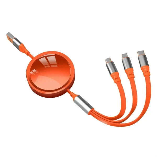 Multi Retractable Charging USB Cable 3 in 1 Charger Cord