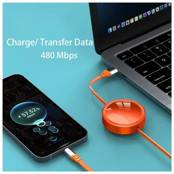 Multi Retractable Charging USB Cable 3 in 1 Charger Cord