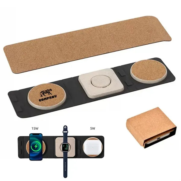 Eco Friendly 3 in 1 Foldable Wireless Charger