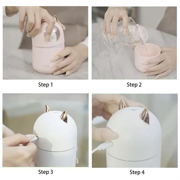 Mini Cute Desk Humidifier for Small Bedroom Office Nursery