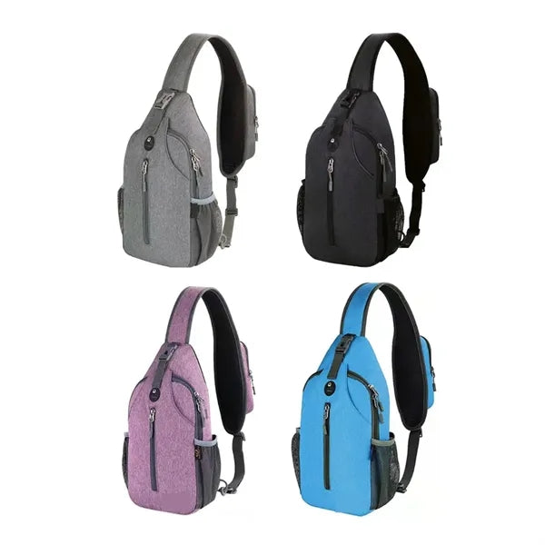 USB Charging Crossbody Sling Backpack W/ Multiple Pockets