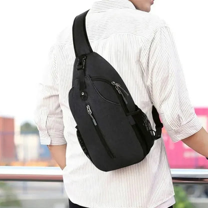 USB Charging Crossbody Sling Backpack W/ Multiple Pockets