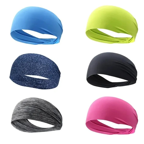 Solid Color Non Slip Sports Headband For Workout Fitness
