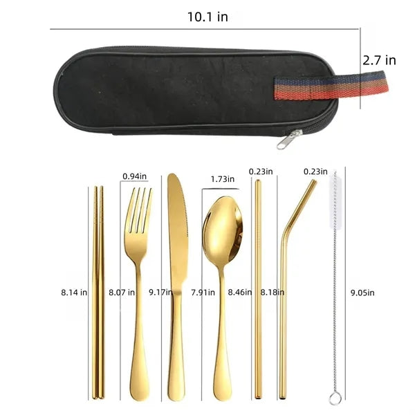 Stainless Steel Outdoor Travel Portable Cutlery Set