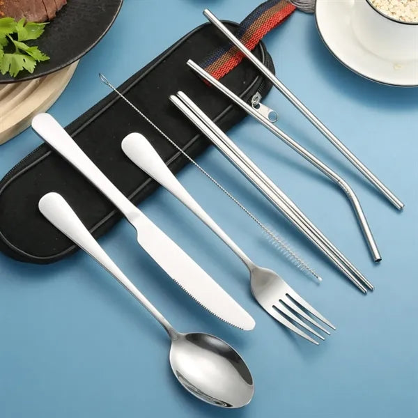 Stainless Steel Outdoor Travel Portable Cutlery Set