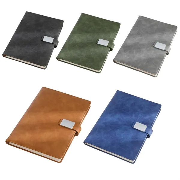 B5 Soft Leather Thick Hardcover Ruled Notebook Lined
