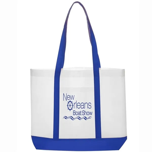 Non-woven Trim Color W/ Gusset Tote Bag (18"x15"x6")