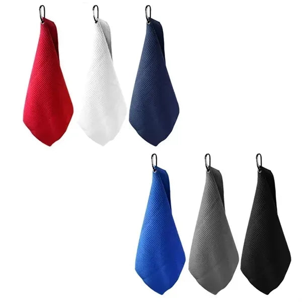 Microfiber Waffle Golf Towel with Carabiner
