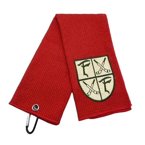 Microfiber Waffle Golf Towel with Carabiner