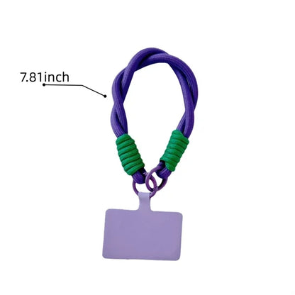 Phone Lanyard Wrist Strap Handmade With Patch Tether Tab