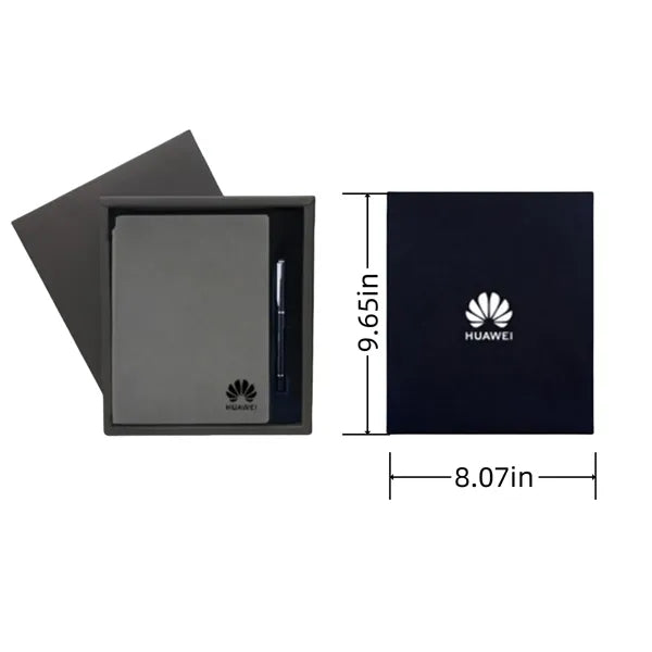 A5 Business Pu Leather Gift Set Hardcover Notebook With Pen