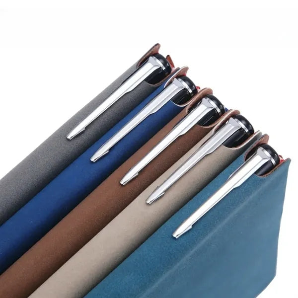 A5 Business Pu Leather Gift Set Hardcover Notebook With Pen