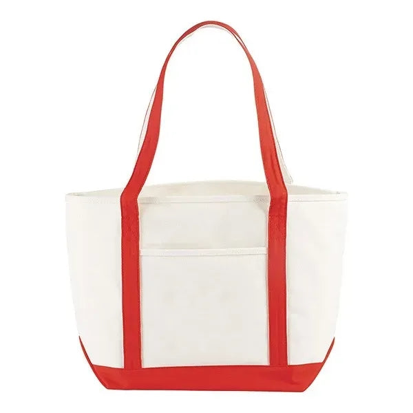 18 oz. Cotton Nautical Canvas Boat Bag W/ Gusset