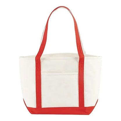 18 oz. Cotton Nautical Canvas Boat Bag W/ Gusset