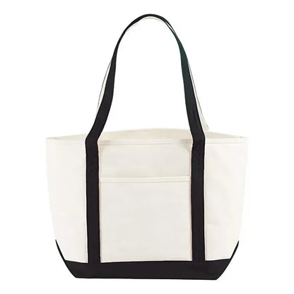 18 oz. Cotton Nautical Canvas Boat Bag W/ Gusset