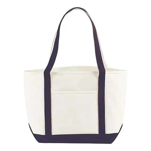 18 oz. Cotton Nautical Canvas Boat Bag W/ Gusset