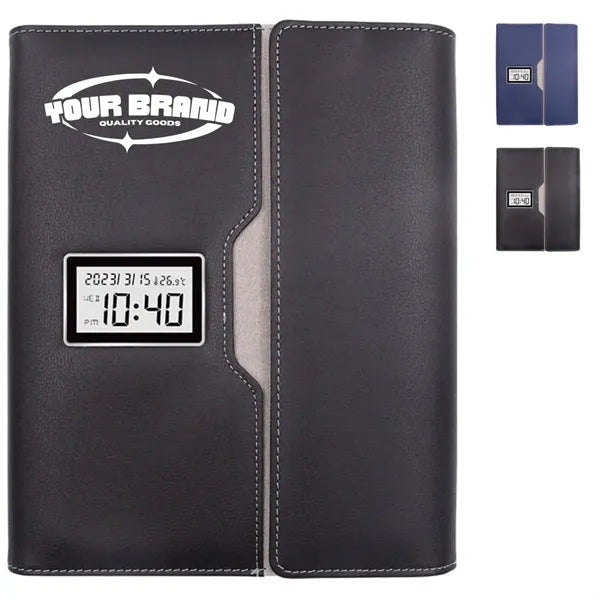 A5 Business Multifunctional Wireless Charging Clock Notebook