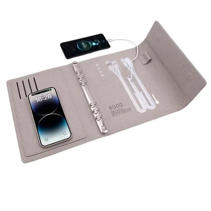 A5 Business Multifunctional Wireless Charging Clock Notebook
